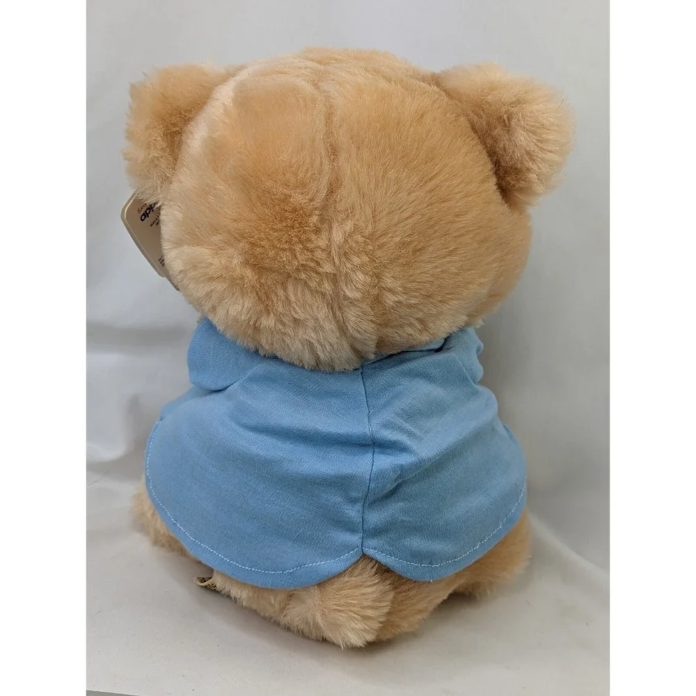 Applause Prayer Bear Plush‎ 11 Inch Blue Shirt 1984 Stuffed Animal Toy